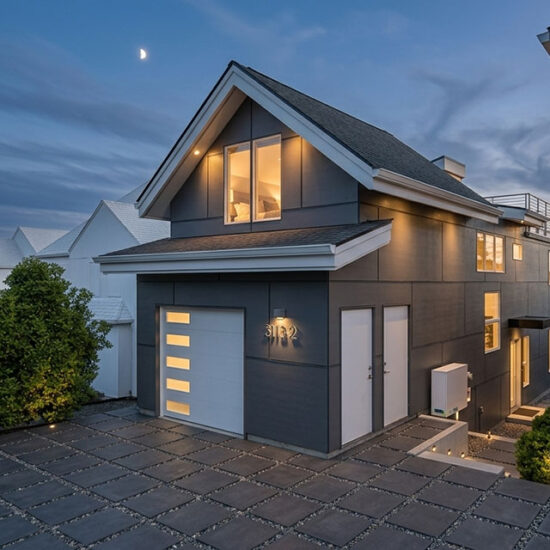 A contemporary DADU picking up elements of the existing residential Seattle neighborhood consisting of a mix of new construction PNW modern and mid-century bungalows.