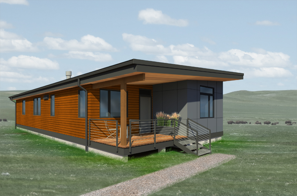 The Make It Right Foundation is working with Method Homes, who commissioned Grouparchitect to design a series of homes for the native tribes of Fort Peck Montana