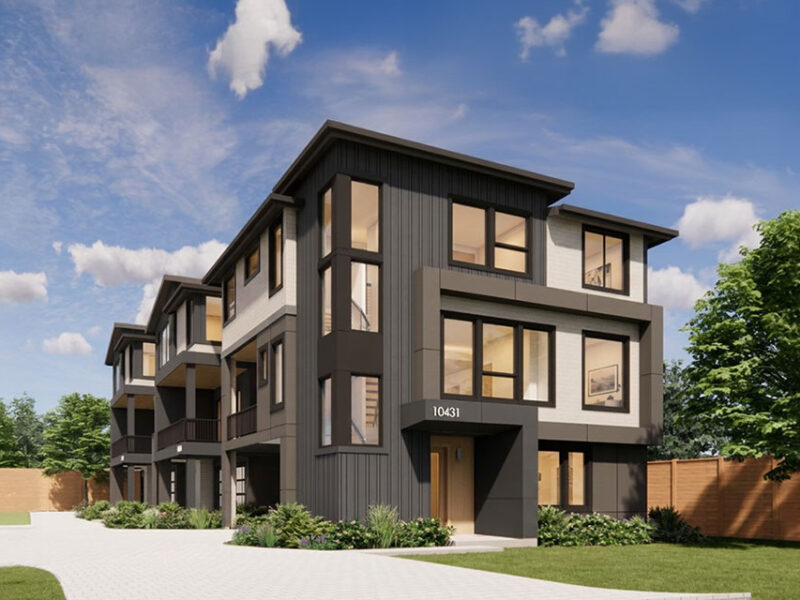 New construction townhomes, middle housing